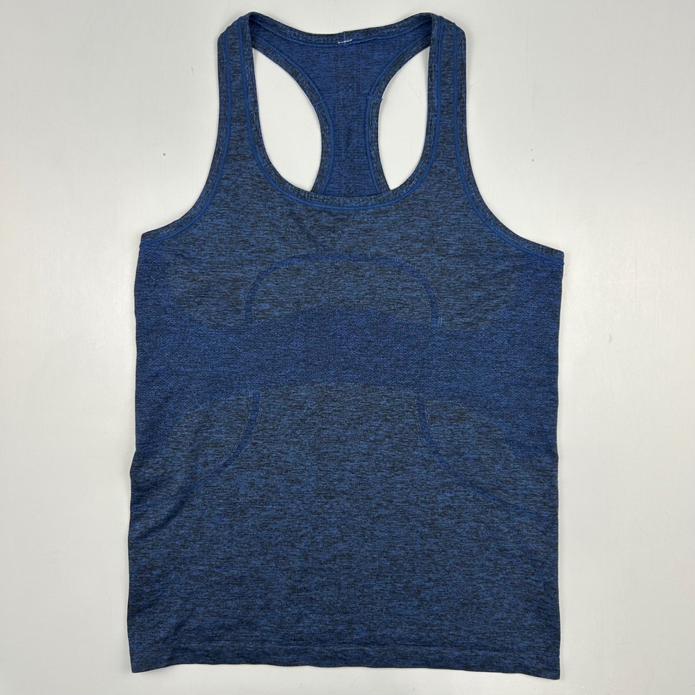 Lululemon Swiftly Tech Racerback Tank Top Blue Heathered Size 6 Activewear